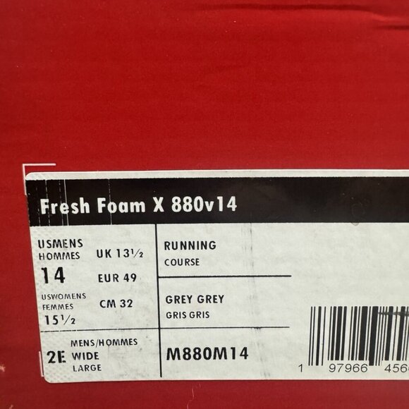 New Balance Mens Fresh Foam X 880v14 Running Shoe Size 14 EE main image 4